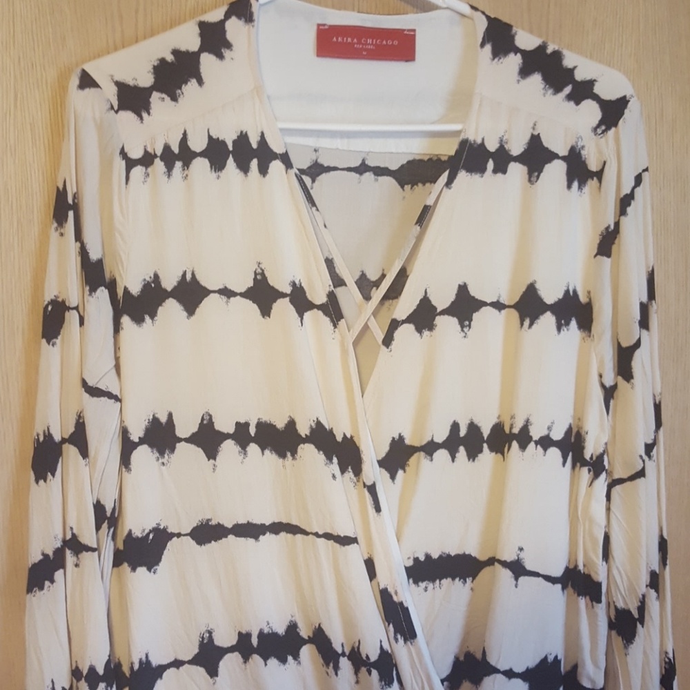 Crisscross crop blouse